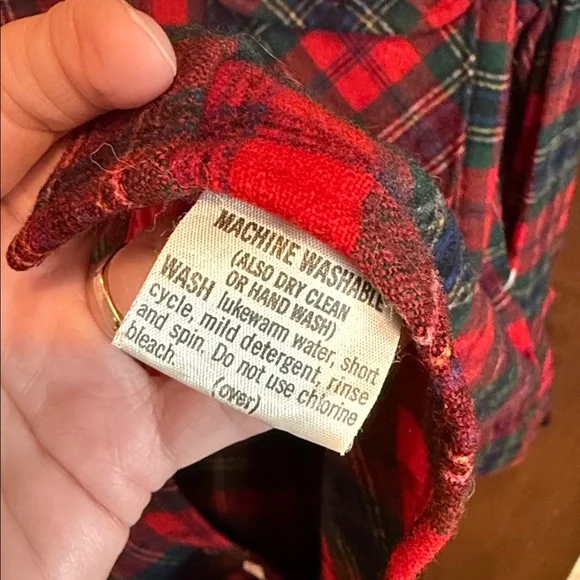 Vintage Pendleton Country Traditionals Maclean Tartan virgin wool button down M
